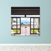 Fensteransicht Positiver Phrase gesteppte Canvas P Leinwanddruck (Insitu (Holzboden))