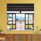 Fensteransicht Positiver Phrase gesteppte Canvas P Leinwanddruck (Insitu (Wohnzimmer))