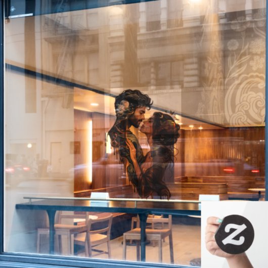 Fensteraufkleber (Café-Fenster)