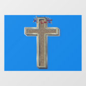 Fensteraufkleber Blau Hintergrund (Blatt)