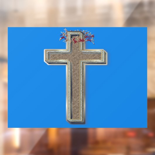 Fensteraufkleber Blau Hintergrund (Blatt 2)