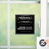 Fensteraufkleber für die Öffnungszeiten anpassbare (Zuhause)