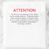 Fensteraufkleber zur Information der Polizei über  Rechteckiger Aufkleber (Tasche)