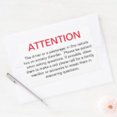 Fensteraufkleber zur Information der Polizei über  Rechteckiger Aufkleber (Umschlag)