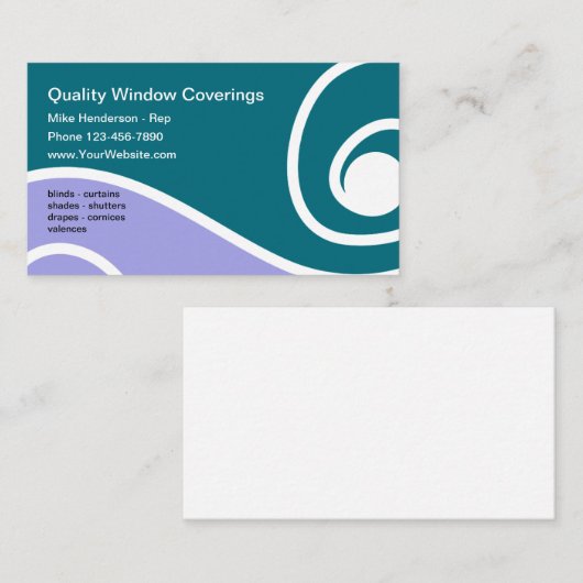 Fensterbehänge Visitenkarte (Vorne/Hinten)