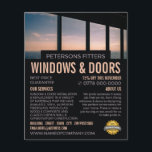 Fensterbereich, Fenster- und Türklappen-Fitnessstu Flyer<br><div class="desc">Flyer für die Werbung von Windows,  Window & Door Fitter Company durch den Business Card Store.</div>