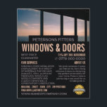 Fensterbereich, Fenster- und Türklappen-Fitnessstu Flyer<br><div class="desc">Flyer für die Werbung von Windows,  Window & Door Fitter Company durch den Business Card Store.</div>