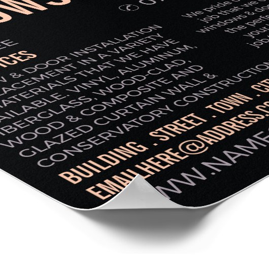 Fensterbereich, Fenster- und Türklappen-Fitnessstu Poster (Ecke)