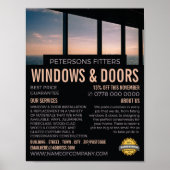 Fensterbereich, Fenster- und Türklappen-Fitnessstu Poster (Vorne)