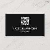 Fensterblenden QR-Code schwarz Visitenkarte (Rückseite)