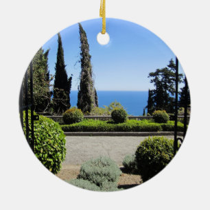 Fensterblick-Ornament Keramik Ornament