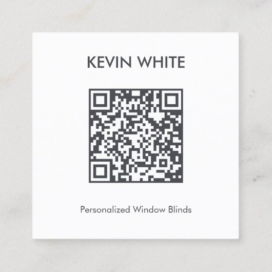 Fensterblindfarben mit benutzerdefinierter QR Quadratische Visitenkarte (Rückseite)