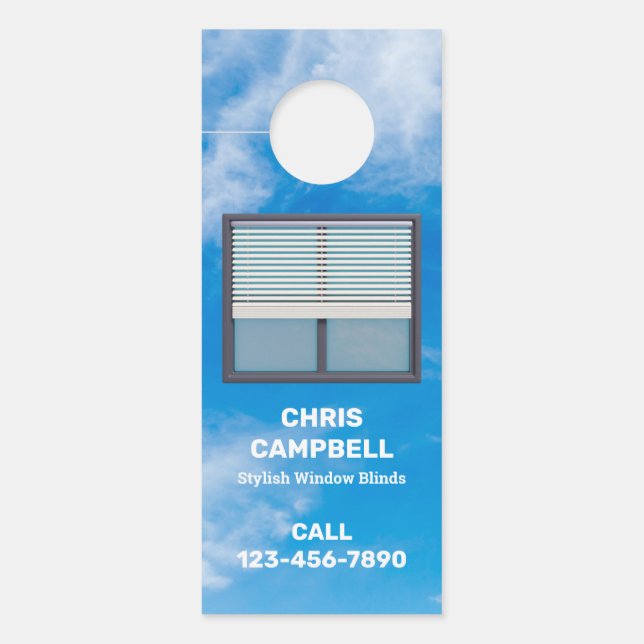 Fensterblindfarben mit benutzerdefinierter QR Türanhänger (Vorderseite)