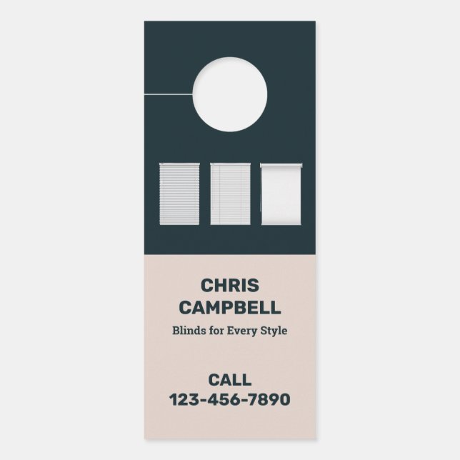 Fensterblindfarben mit benutzerdefinierter QR Türanhänger (Vorderseite)