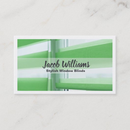 Fensterblinds Visitenkarte (Vorderseite)