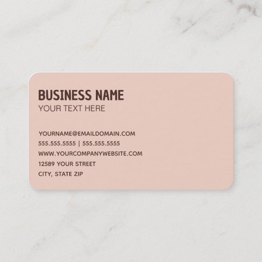 Fensterblinds Visitenkarte (Rückseite)