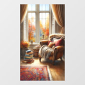 Fensterdarstellung im Fenster "Autumn Window View" Fensteraufkleber (Blatt)