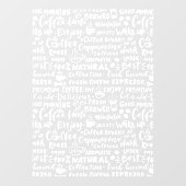 Fensterdekore in der Café-Bar, modern Fensteraufkleber (Blatt)