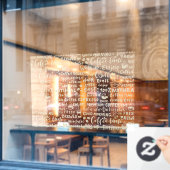 Fensterdekore in der Café, moderne Fensterverkleid Fensteraufkleber (Café-Fenster)