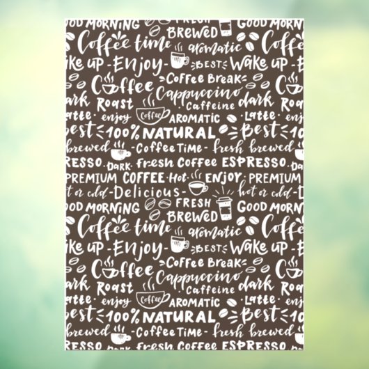 Fensterdekore in der Café, moderne Fensterverkleid Fensteraufkleber (Blatt 3)