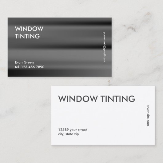 Fensterfarbe Visitenkarte (Vorne/Hinten)