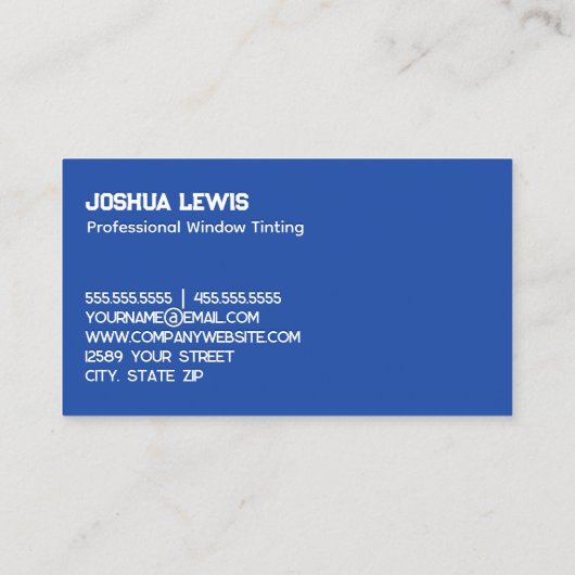 Fensterfarbe Visitenkarte (Rückseite)