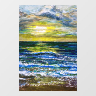 Fensterfolie - Sonnenuntergang am Meer Fensteraufkleber