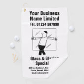 Fensterglas und glänzendes Design Golfhandtuch (Insitu)