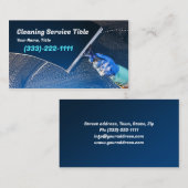 Fensterglasreinigung Blau Visitenkarte (Vorne/Hinten)