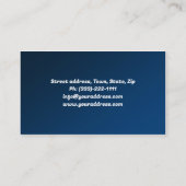 Fensterglasreinigung Blau Visitenkarte (Rückseite)