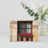 Fensterheber Blume im Dorf Postkarte (Stehend Vorderseite)