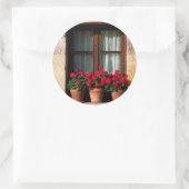 Fensterheber Blume im Dorf Runder Aufkleber (Tasche)