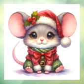 Fensterheber der Weihnachtsmäuse Fensteraufkleber (Blatt 3)