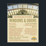 Fensterheber, Fenster- und Türklassehersteller Flyer<br><div class="desc">Window Arch,  Window & Door Fitter Company Werbung Flyer durch den Business Card Store.</div>
