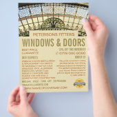 Fensterheber, Fenster- und Türklassehersteller Flyer (Hand)