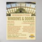 Fensterheber, Fenster- und Türklassehersteller Poster (Vorne)