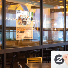 Fensterheber für Bäckereidienste Fensteraufkleber