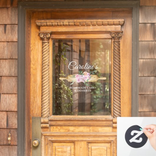Fensterheber für Bäckereien Fensteraufkleber (Haustür)