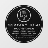 Fensterheber für benutzerdefinierte Geschäftszeite Fensteraufkleber (Blatt)