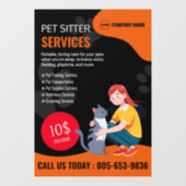 Fensterheber für benutzerdefinierte Pet-Sitter Fensteraufkleber (Blatt)