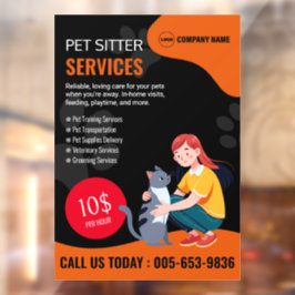 Fensterheber für benutzerdefinierte Pet-Sitter Fensteraufkleber