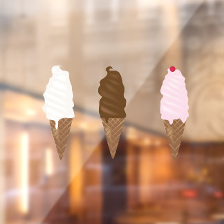 Fensterheber für Eiscreme Fensteraufkleber