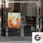 Fensterheber für Herbst-Birken Fensteraufkleber (Büro Tür)