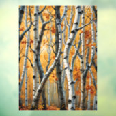 Fensterheber für Herbst-Birken Fensteraufkleber (Blatt 3)