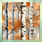 Fensterheber für Herbst-Birken Fensteraufkleber (Blatt 3)