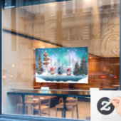 Fensterheber für Nordpol Fensteraufkleber (Café-Fenster)