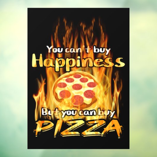 Fensterheber für Pizzeria oder Lebensmittelgeschäf Fensteraufkleber (Blatt 3)