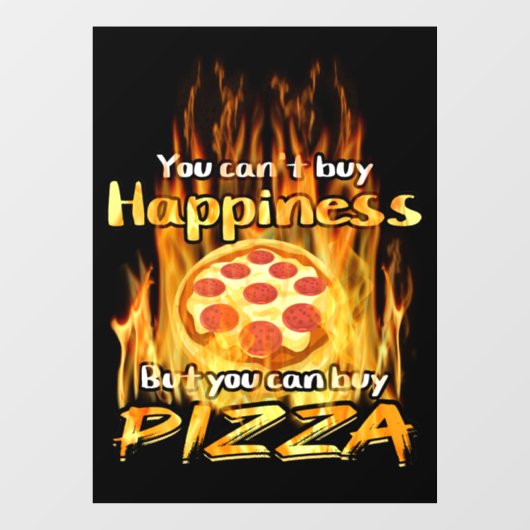 Fensterheber für Pizzeria oder Lebensmittelgeschäf Fensteraufkleber (Blatt)