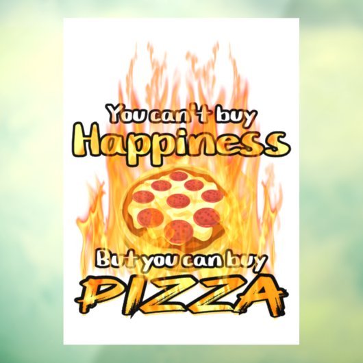 Fensterheber für Pizzeria oder Lebensmittelgeschäf Fensteraufkleber (Blatt 3)