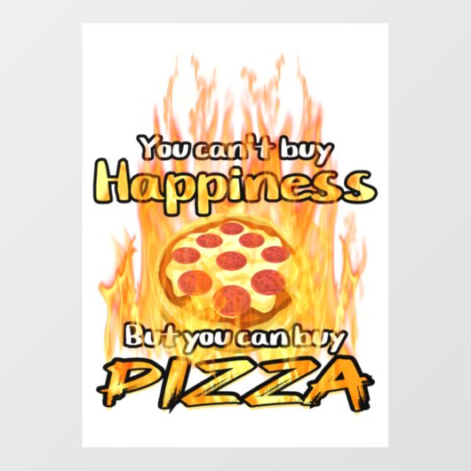 Fensterheber für Pizzeria oder Lebensmittelgeschäf Fensteraufkleber (Blatt)